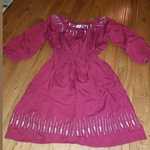 Tea collection red silver dress Christmas 5t